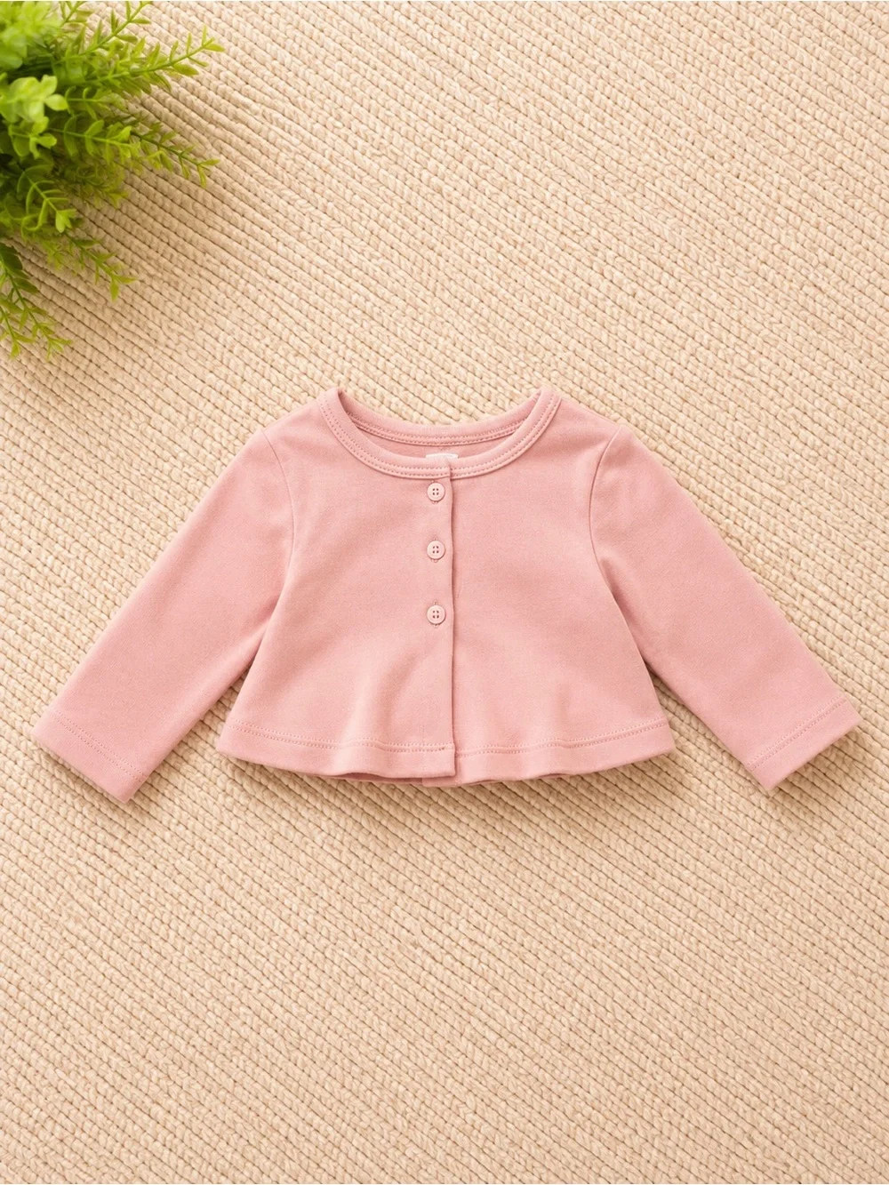 Carter's Soft Pink Button-Front Baby Cardigan